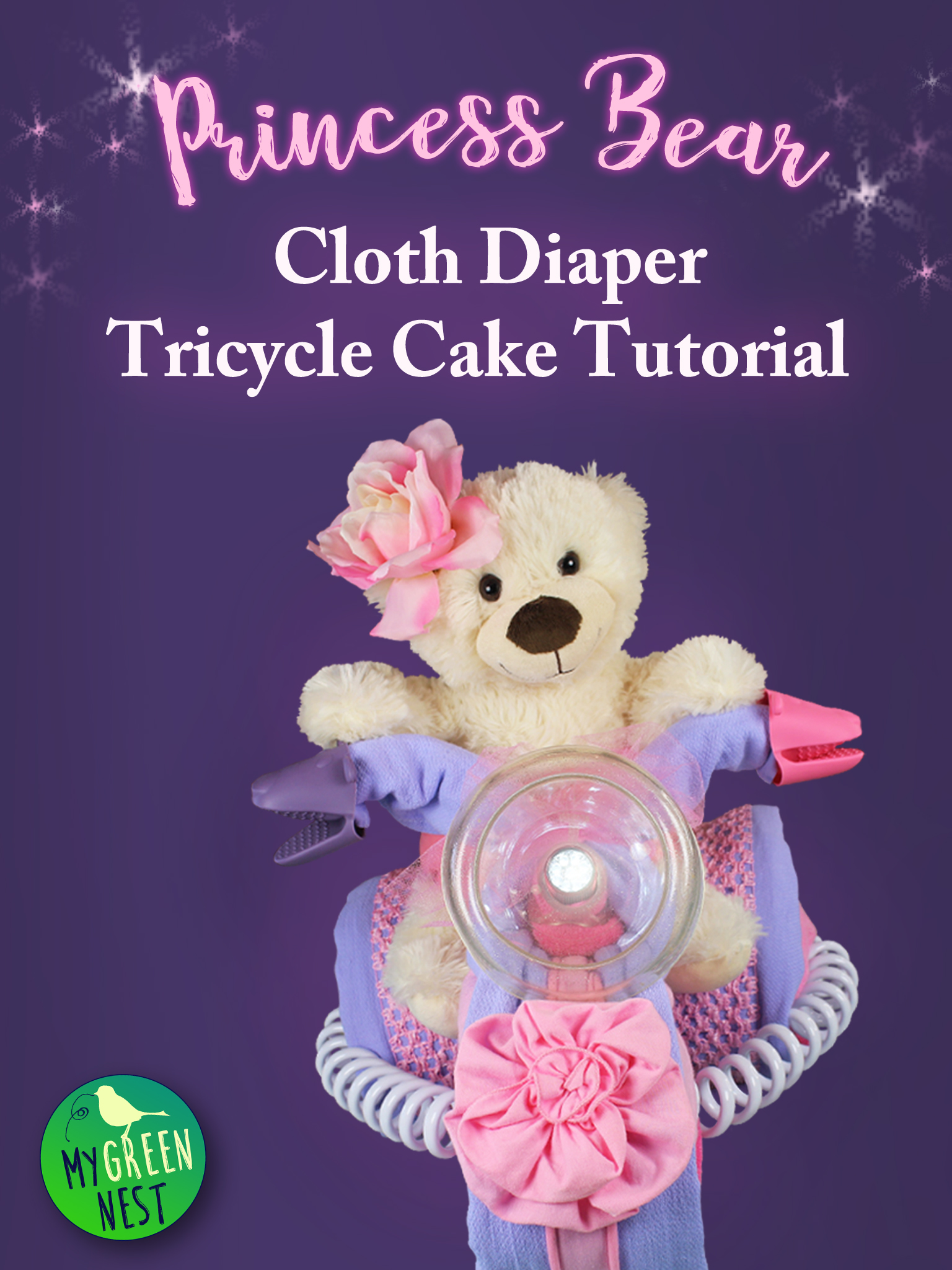 Cloth Diaper Cake - Princess Bear Tutorial